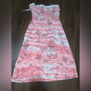 Rare Y2K intimately free people strapless lace pink bodycon dress M fall casual